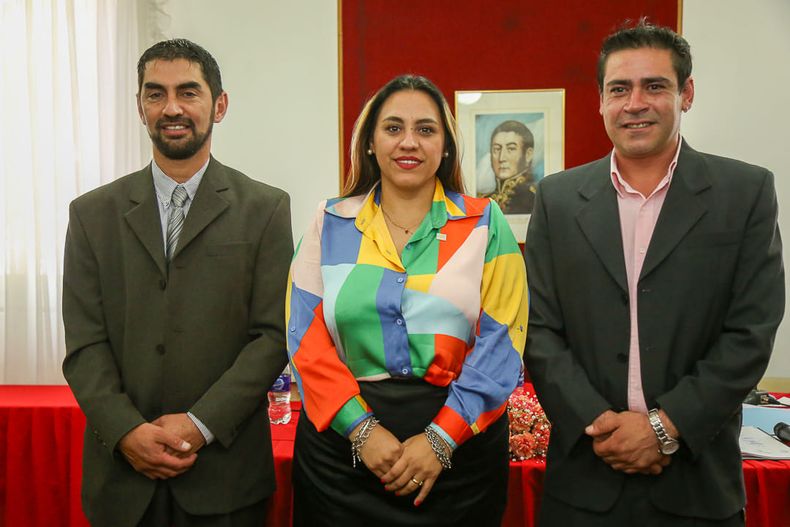 Concejales Francisco Parada, Silvina Camiolo, y Rodrigo Hidalgo (Foto gentileza Prensa HCD Malargüe).