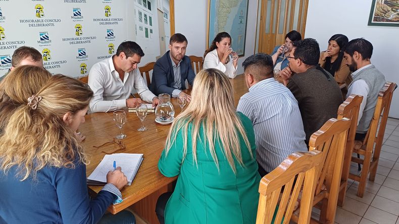 Jerónimo Shantal en el Concejo Deliberante de Malargüe (Foto gentileza).