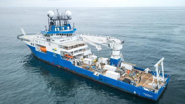 El barco desde el cual se transmite  el streaming sensación del CONICET frente a Mar del Plata