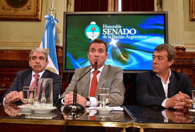 Perez en el Senado, reunión por el proyecto de ley mosto