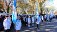 la promesa de lealtad por el dia de la bandera, se llevo a cabo en la escuela iselin