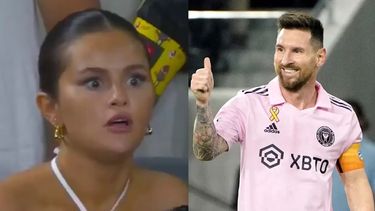 La reacción de Selena Gómez por una jugada de Lionel Messi.