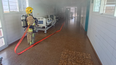 Simulacro de incendio en el Hospital Scaravelli.