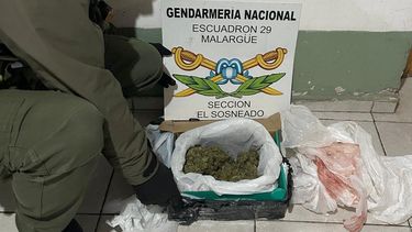 Secuestro de droga en El Sosneado.