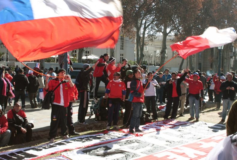 Hinchas chilenos