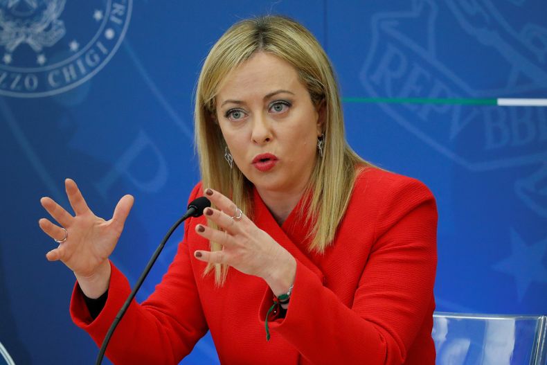 La primera ministra de Italia, Giorgia Meloni.
