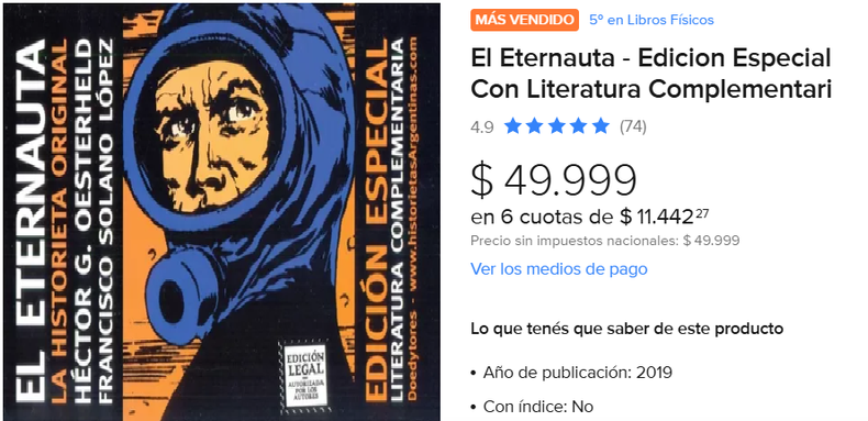 También existe la alternativa de comprarlo por Mercado Libre, ya que hay una variedad en los precios. 