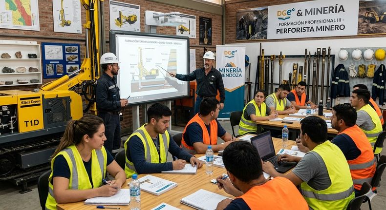 DGE: se oficializaron las exigencias para estudiar el curso de Perforista Minero.