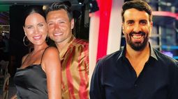 Fuerte cruce de Natalie Weber y Mauro Zárate con Azzaro.