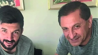 Ramón Díaz junto a su hijo Michael.