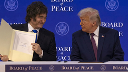 Milei llegó a Estados Unidos para participar del Consejo de Paz de Trump.