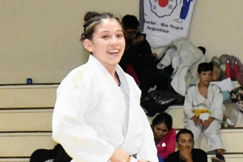Keila Villarruel en lo más alto del judo provincial y nacional (Foto gentileza).