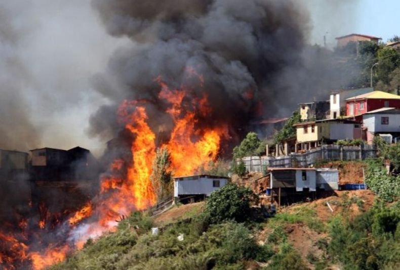 Valparaiso chile incendio fuego