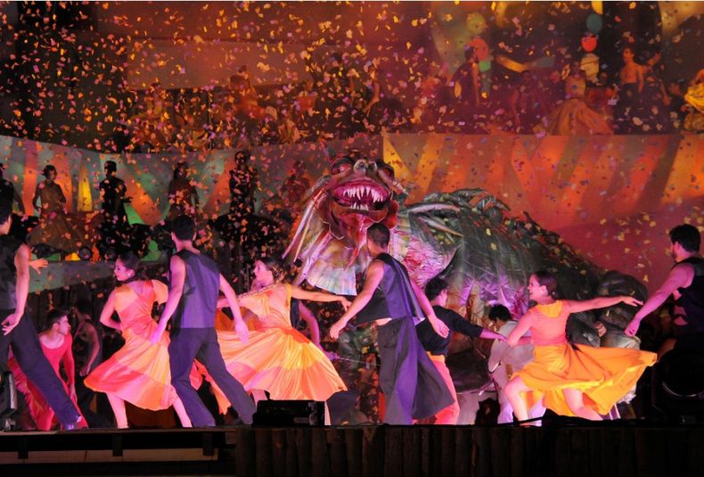 bailarines vendimia, vendimia, acto central