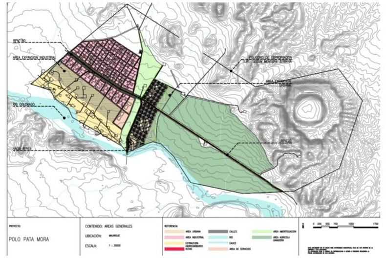 El plano del proyecto del Polo Pata Mora que promueve el gobierno de Mendoza El plano del proyecto del Polo Pata Mora que promueve el gobierno de Mendoza