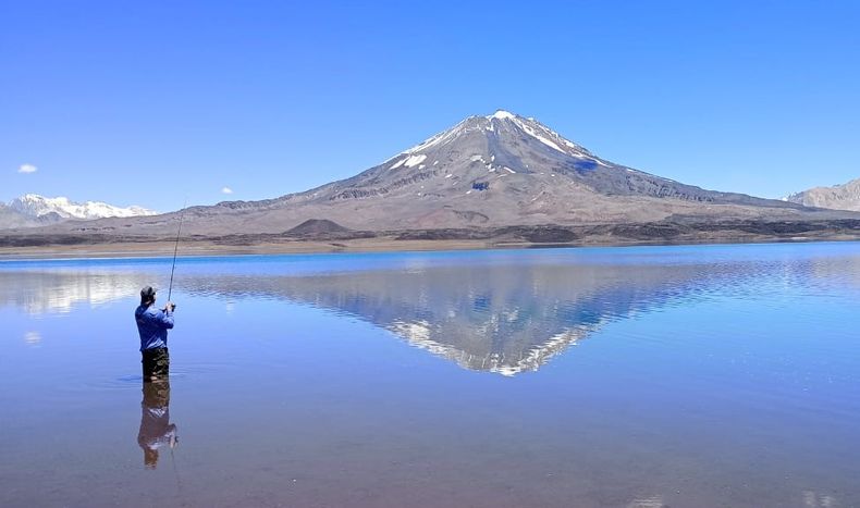 Presentaron una colección postal inspirada en la Laguna del Diamante.