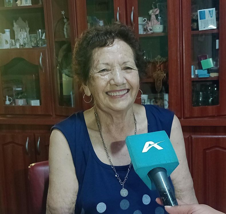 Día de la Mujer. María Crespo mujer destacada de San Carlos, integrante de la Legión de María.