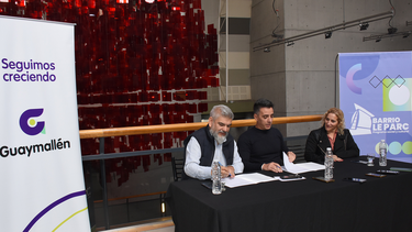 En el Espacio Cultural Julio Le Parc se firmó este convenio entre la Provincia y Guaymallén.