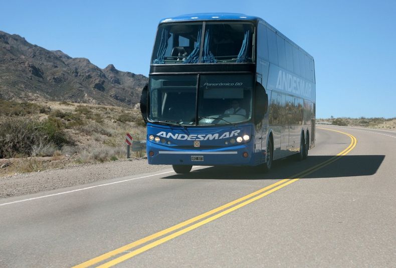 colectivo, ruta, larga distancia, andesmar, viaje, vacaciones, autobus, transporte público