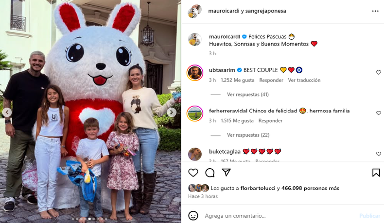 Las Pascuas en familia de La China Suárez.