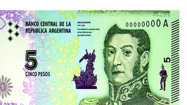 Extendieron por un mes la validez de los billetes de 5 pesos