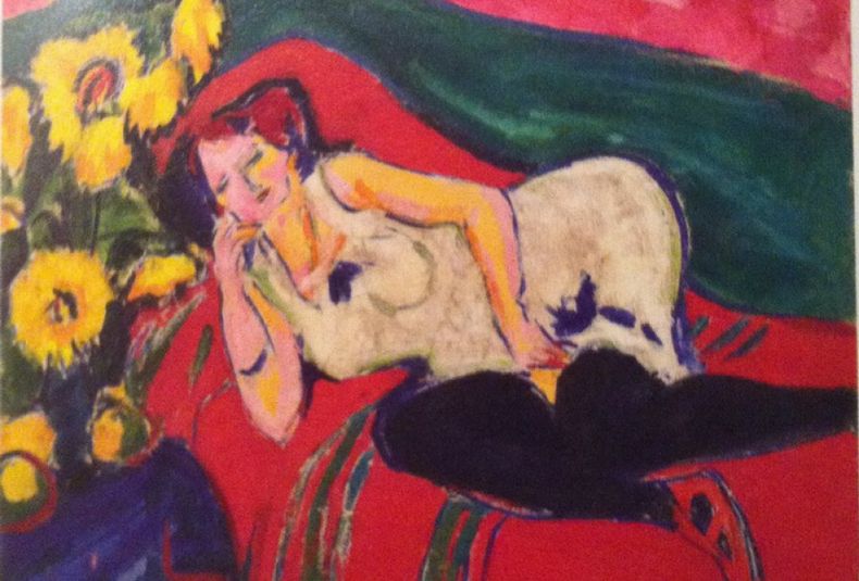 Kirchner. Mujer-yacente-con-camisola-blanca resize