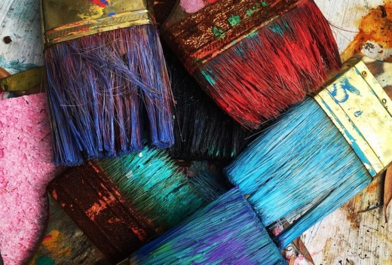 pincel, arte, colores