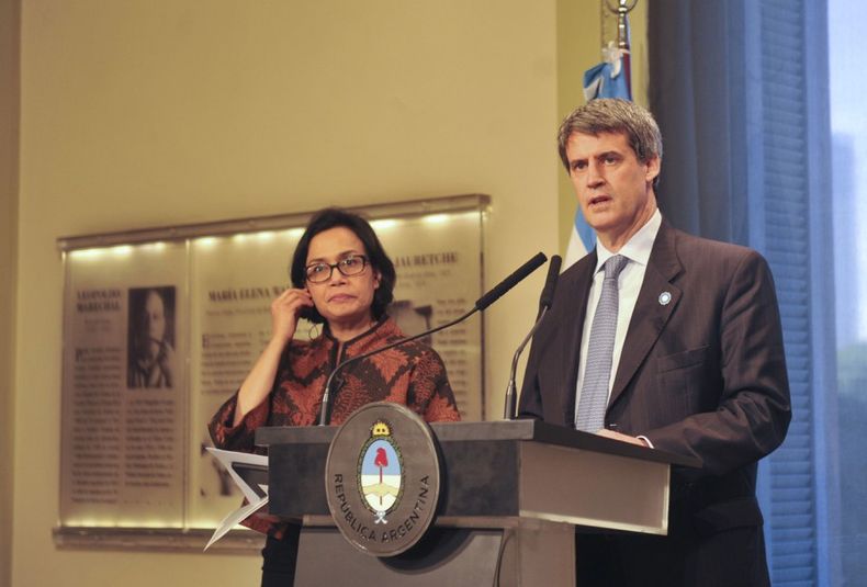 Alfonso Prat Gay y  Sri Mulyani