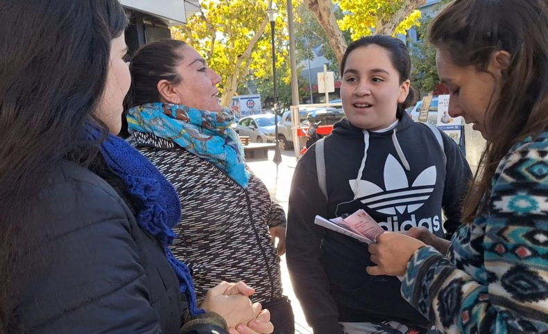 Campaña de salud mentrual en San Rafael.
