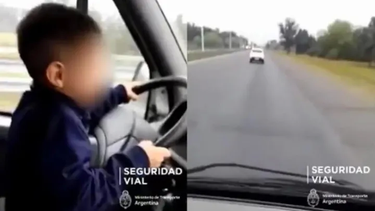 filmo al hijo de 7 anos manejando su camion: dale boludo, llevalo derecho