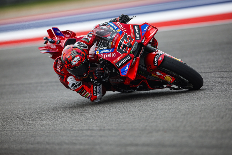 Bagnaia dominó las acciones en el MotoGP de las Américas.