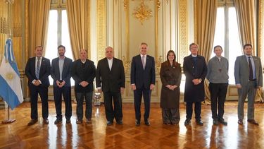 El Gobierno nacional se reunió con la Conferencia Episcopal Argentina en la previa del Te Deum del 25 de mayo. Foto: NA. El Gobierno nacional se reunió con la Conferencia Episcopal Argentina en la previa del Te Deum del 25 de mayo. Foto: NA.