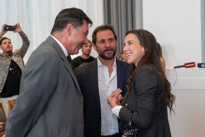 Marcelo D'Agostino (centro) renunció a la Subsecretaría de Justicia. Mercedes Rus (ministra de Seguridad) en su momento sonó para el cargo.