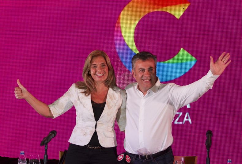 La fórmula ganadora del Frente Cambia Mendoza.
