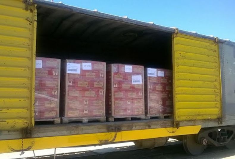 Tren transporte SAn Juan vino Peñaflor