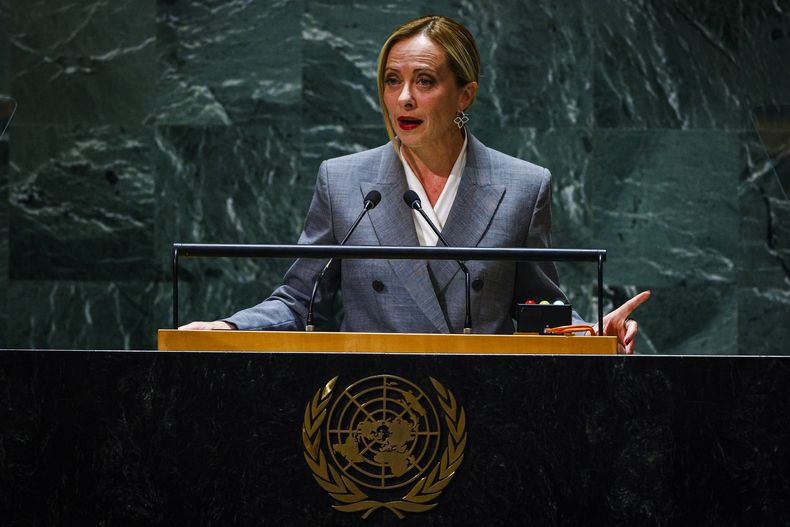 La primera ministra de Italia, Giorgia Meloni.