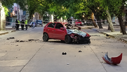 El auto quedó completamente destrozado.&nbsp;