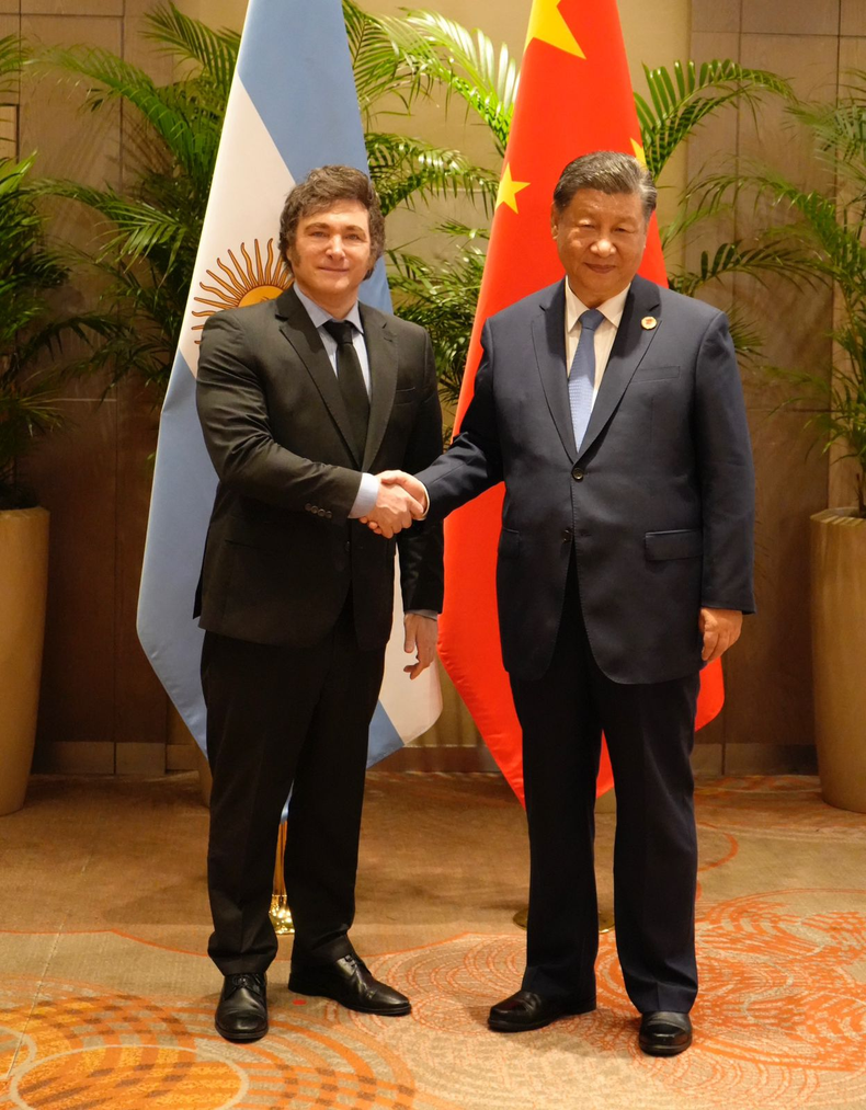 El presidente Javier Milei mantuvo una reunión bilateral con su par chino, Xi Jinping, en el contexto de la cumbre del G20.