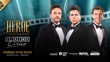 Héroe llega a Mendoza con Cinema Lírico, un espectáculo que revive los grandes clásicos del cine