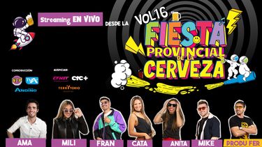 Seguí el streaming de la Fiesta Provincial de la Cerveza.