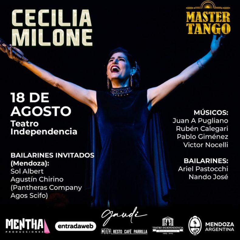 Cecilia Milone llega a Mendoza con Master Tango