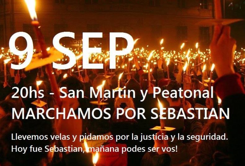 Marcha crimen Sebastián Prado