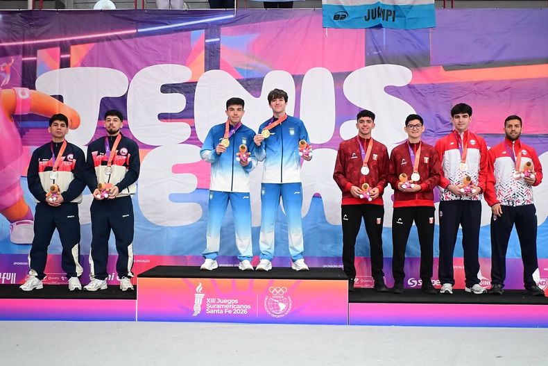 El mendocino Santiago Lorenzo y el bonaerense Horacio Cifuentes se colgaron el oro en tenis de mesa. Ambos juegan profesionalmente en la Liga de Francia.
